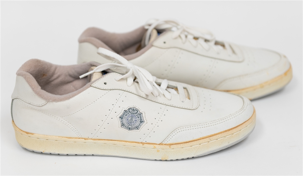 Wilt Chamberlain Signed Sneaker - Includes Both MacGregor Shoes w. One Autographed by Wilt (JSA Auction Letter)