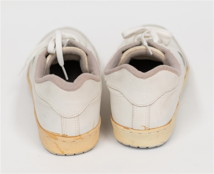 Wilt Chamberlain Signed Sneaker - Includes Both MacGregor Shoes w. One Autographed by Wilt (JSA Auction Letter)
