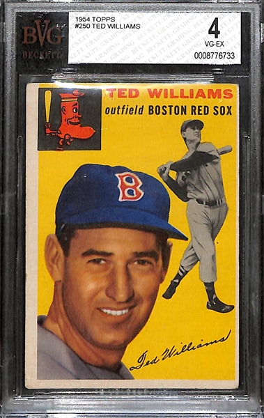 1954 Topps #250 Ted Williams BVG 4