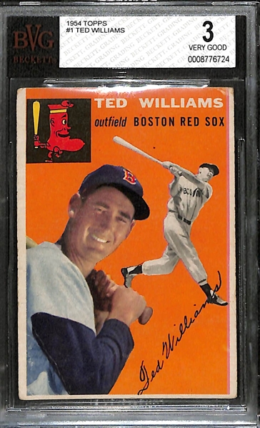 1954 Topps #1 Ted Williams BVG 3