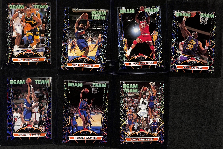 1992-93 Topps Stadium Club Beam Team Members Only Complete 21-Card Set w. Michael Jordan (SGC 8) & Shaquille O'Neal Rookie (SGC 7)