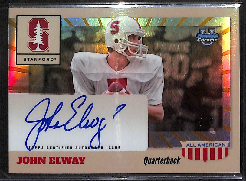 2025 Bowman Chrome U John Elway All-American Autograph Variation #5/5