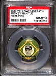 1956 PM15 Yellow Basepath Pins Mickey Mantle Graded PSA 8 NM-MT