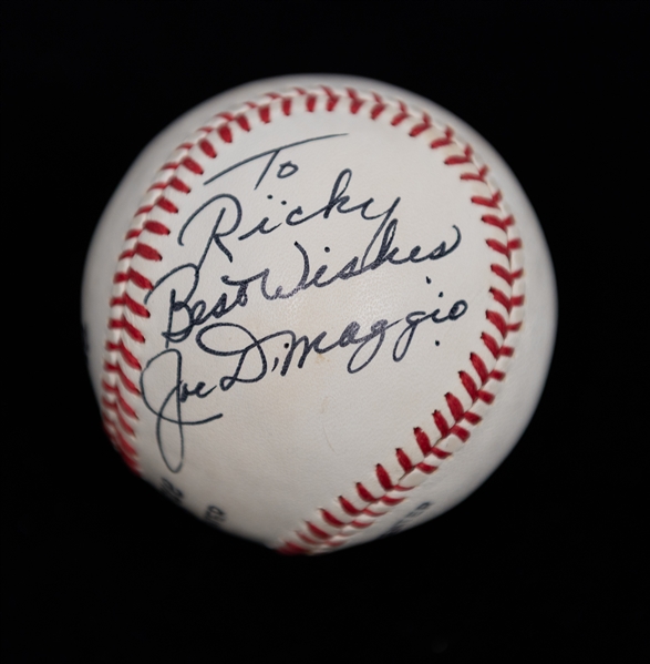 Joe DiMaggio Signed Rawlings Official League Baseball - JSA LOA