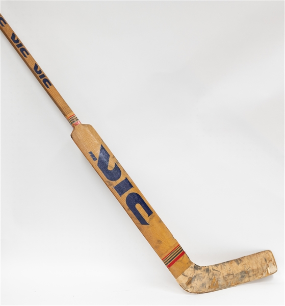 Ron Hextall New York Islanders Associated Used Victoriaville Model R. Hextall Label Hockey Stick  (Shows Practice or Game Use)