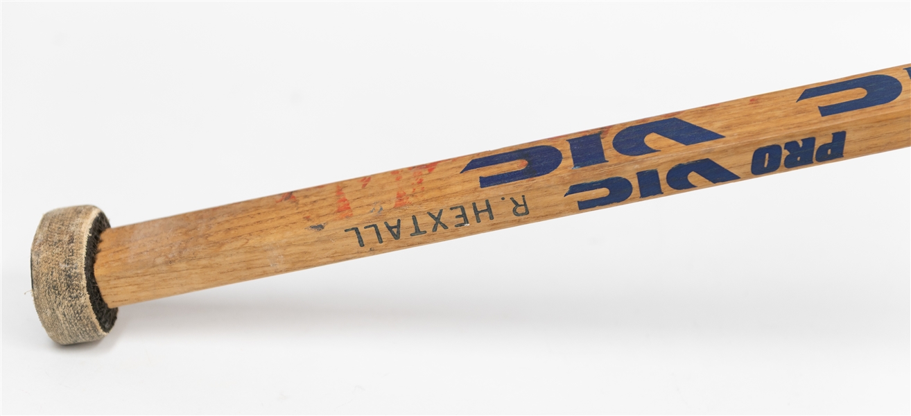 Ron Hextall New York Islanders Associated Used Victoriaville Model R. Hextall Label Hockey Stick  (Shows Practice or Game Use)