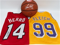 Signed Basketball Memorabilia Lot w. Dominique Wilkins Signed Basketball (JSA Auction Letter)