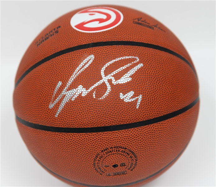 Signed Basketball Memorabilia Lot w. Dominique Wilkins Signed Basketball (JSA Auction Letter)