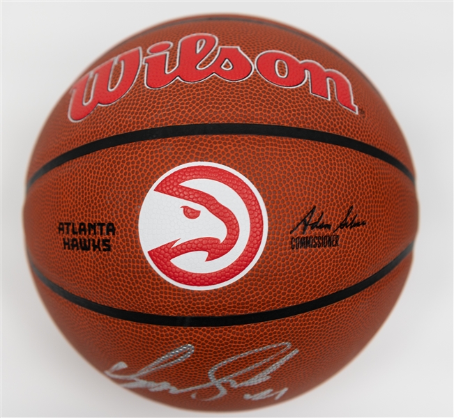 Signed Basketball Memorabilia Lot w. Dominique Wilkins Signed Basketball (JSA Auction Letter)