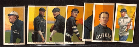 Lot of (7) T206 Chicago White Sox Cards w. Chick Gandil Rookie Card