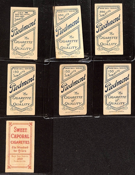 Lot of (7) T206 Chicago White Sox Cards w. Chick Gandil Rookie Card