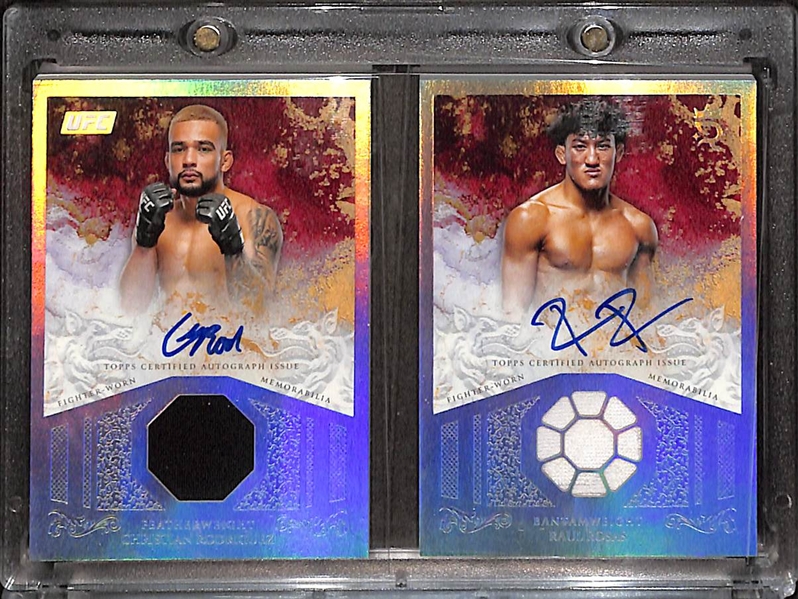 2025 Topps Royalty Collection Rodriguez/Rosas Dual Fighter Relic Autographs Booklet #/25