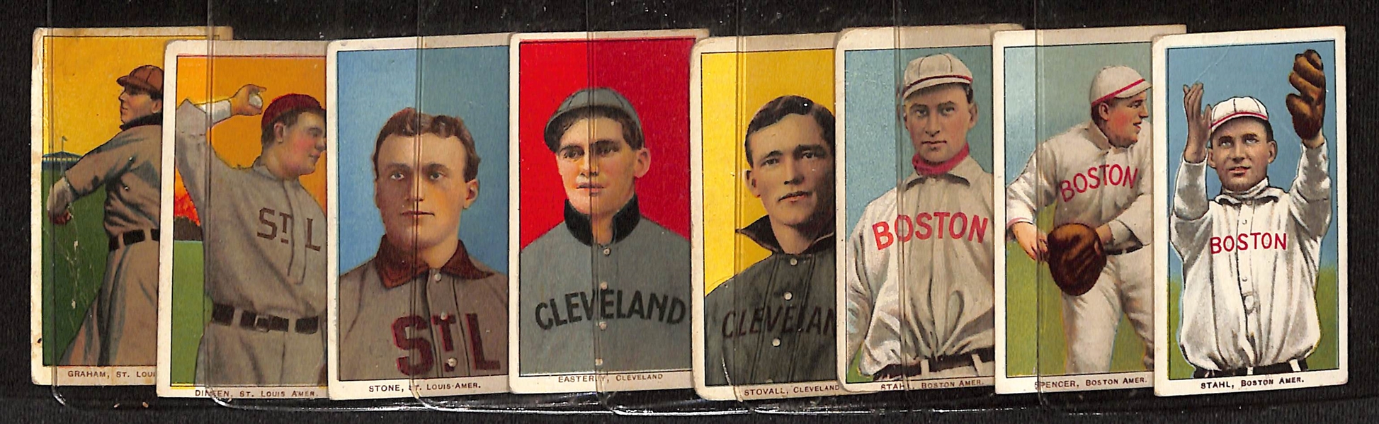 Lot of (8) T206 American League Cards w. Jake Stahl