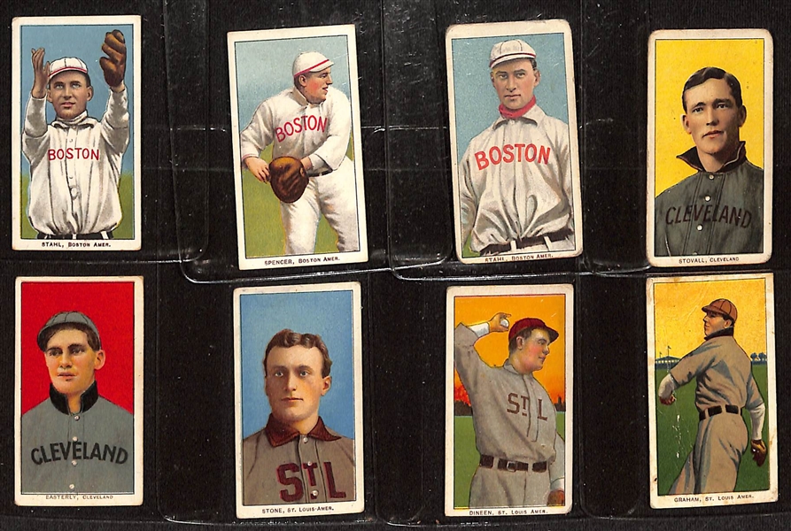 Lot of (8) T206 American League Cards w. Jake Stahl