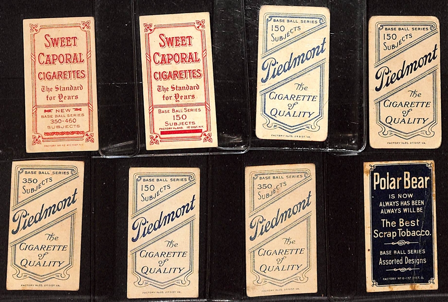 Lot of (8) T206 American League Cards w. Jake Stahl