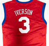 Allen Iverson Signed Authentic Adidas Red 76er XL Basketball Jersey (JSA COA)