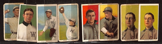 Lot of (8) T206 American League Cards w. Wild Bill Donovan