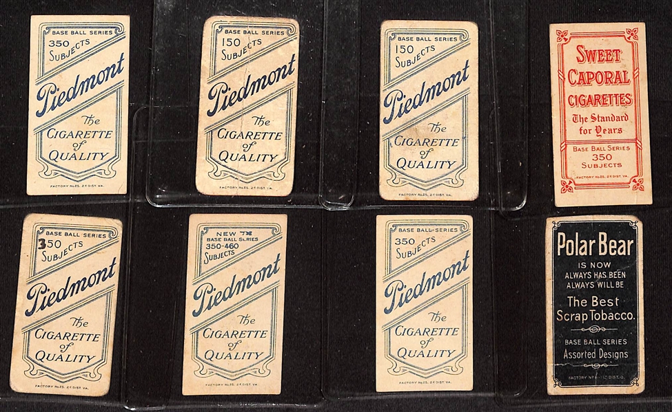 Lot of (8) T206 American League Cards w. Wild Bill Donovan
