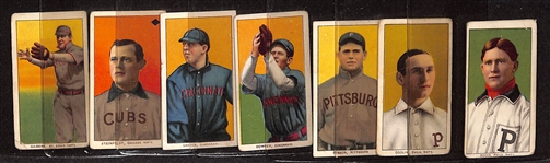 Lot of (7) T206 National League Cards - All Piedmont Backs - w. Red Dooin
