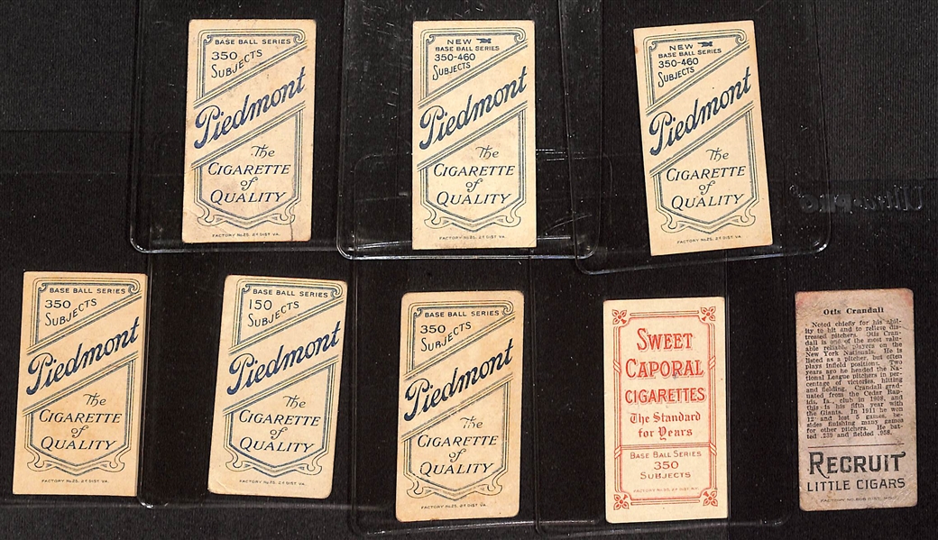 Lot of (7) T206 & (1) T207 National League Cards w. T207 Doc Crandall (NY - Recruit Back)