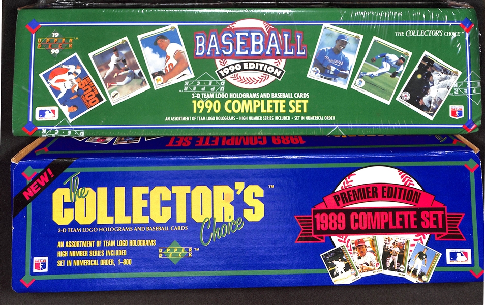 1989 & 1990 Upper Deck Complete Sets w. 1989 UD Ken Giffery Jr RC & Randy Johnson RC
