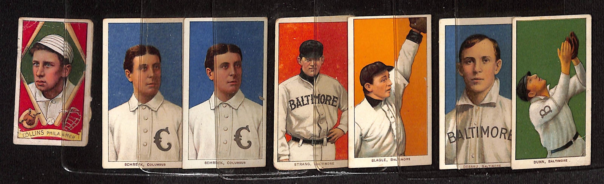 Lot of (6) T206 Baltimore Minor League Cards - All Piedmont Back & 350 Subjects - w. Jack Dunn