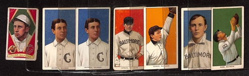 Lot of (6) T206 Baltimore Minor League Cards - All Piedmont Back & 350 Subjects - w. Jack Dunn