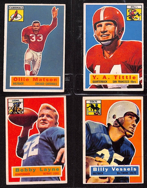 1956 Topps Football Complete Set (All 120 Cards) w. Moore & Brown Rookies, Gifford, Matson, Tittle, Layne, +