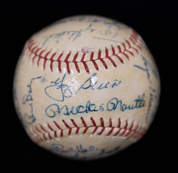 1961 New York Yankees (World Champions) Signed Baseball w. 25 Signatures (w. Maris, Berra, Ford, +) - Mickey Mantle is Clubhouse Signed (Full JSA LOA)