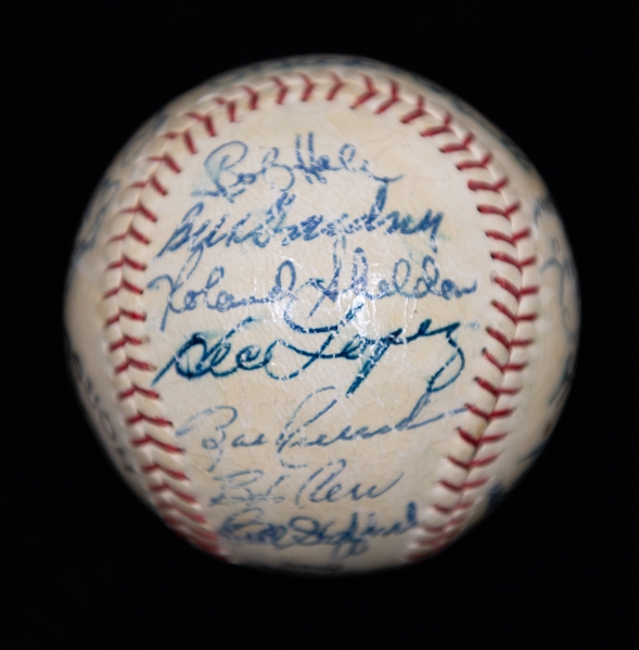 1961 New York Yankees (World Champions) Signed Baseball w. 25 Signatures (w. Maris, Berra, Ford, +) - Mickey Mantle is Clubhouse Signed (Full JSA LOA)