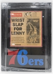 Matted/Framed Wilt Chamberlain Signed 76ers Display  (JSA Sticker)