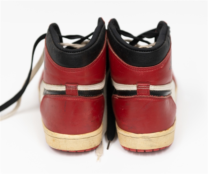 Used 1985 Nike Air Jordan 1 High OG Original Vintage Basketball Sneakers - Size 9.5
