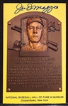 Joe DiMaggio Signed Hall of Fame Plaque Card (JSA Auction Letter)