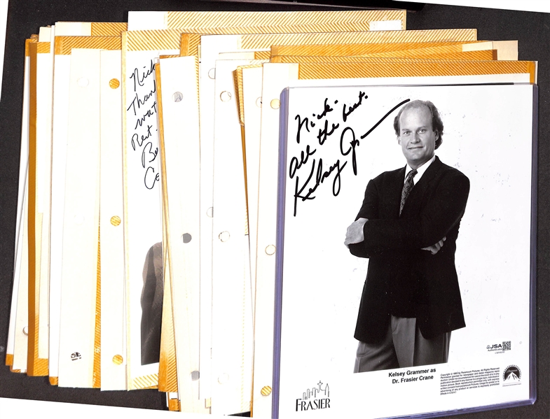 Lot of (30+) Signed Actor Photos & Prints (varying sizes) w.  Kelsey Grammer (JSA COA), Jon Voight (JSA COA), More (JSA Auction Letter)