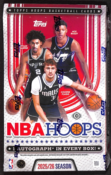 Sealed 2025/26 NBA Hoops Hobby Box