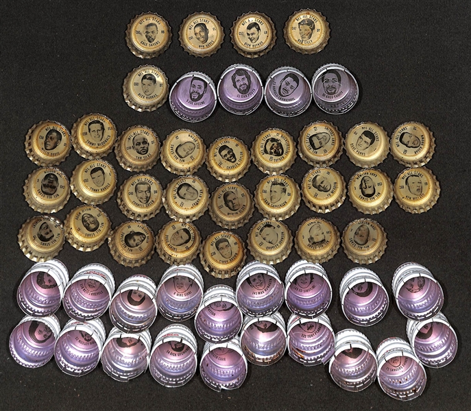 Lot of (67) 1966 NFL Coke Bottle Caps with Gale Sayers and Lot of (23) 1981 Coke Bottle Caps with Dan Fouts